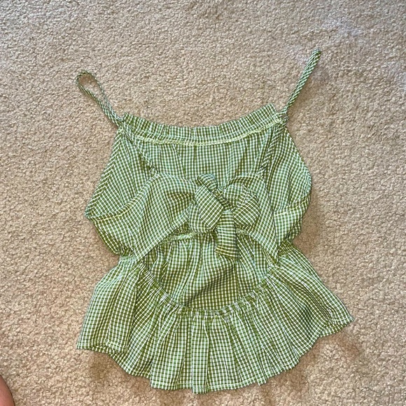Pacsun Green Peplum Top - Picture 2 of 2